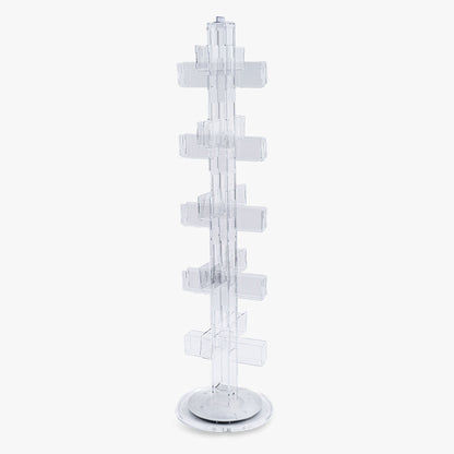 Clear Acrylic Spinning Floor Stand with optional wheels / casters