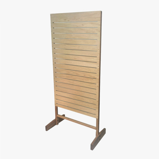 Wood Slatwall Floor Stand, Single Sided