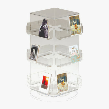 greeting card, sticker, postcard compact countertop spinning display