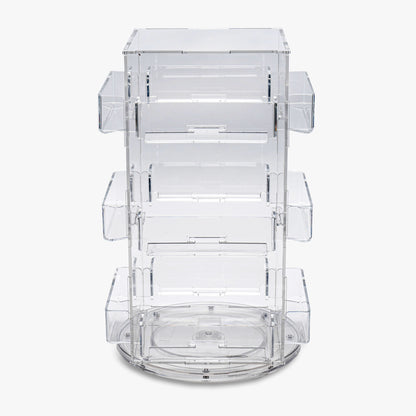 Clear acrylic countertop spinner to display small items like stickers