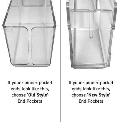 Clear End Pockets for 800 and 400 Series Floor Spinners