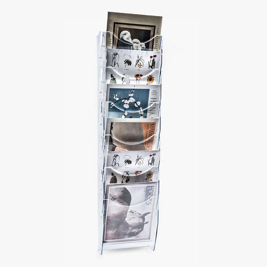 Six Pocket Brochure / Magazine Ladder for Wall Mount 