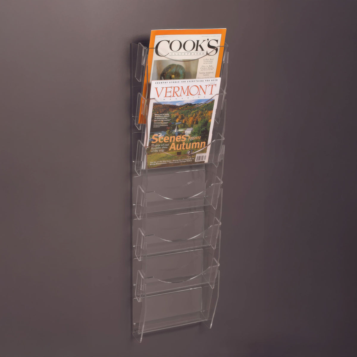 Ladder Magazine Rack Six Pocket Brochure / Magazine / Prints Ladder for Wall Mount (8522 ...