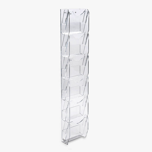 Six Pocket Vertical Note Card Ladder with 5 1/2" Wide Pockets