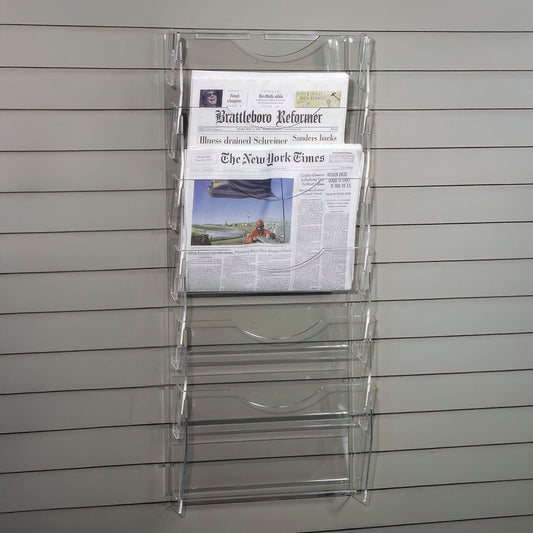 Six Pocket Newspaper Ladder for Slatwall 