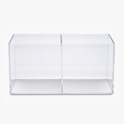 Clear Acrylic Box with Dividers, 12" Wide, Two or Three Compartments