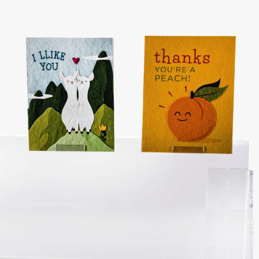 Clear Acrylic Adhesive Sign Holder Clip Pair (8900)