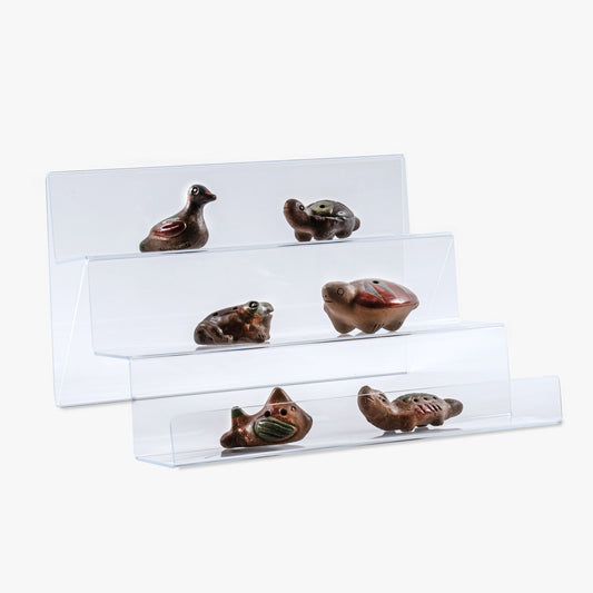 Three Tier Clear Countertop Display, for cards, books, and other objects