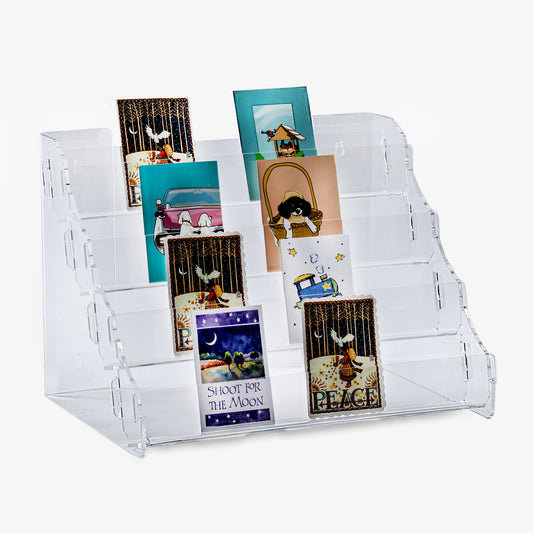 Four Tier Gift Enclosure Countertop Rack for card or books