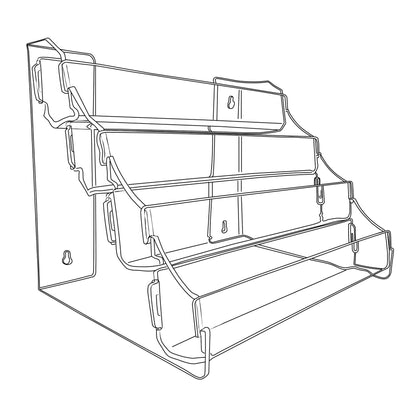 Four Tier Gift Enclosure Countertop Rack (8907)