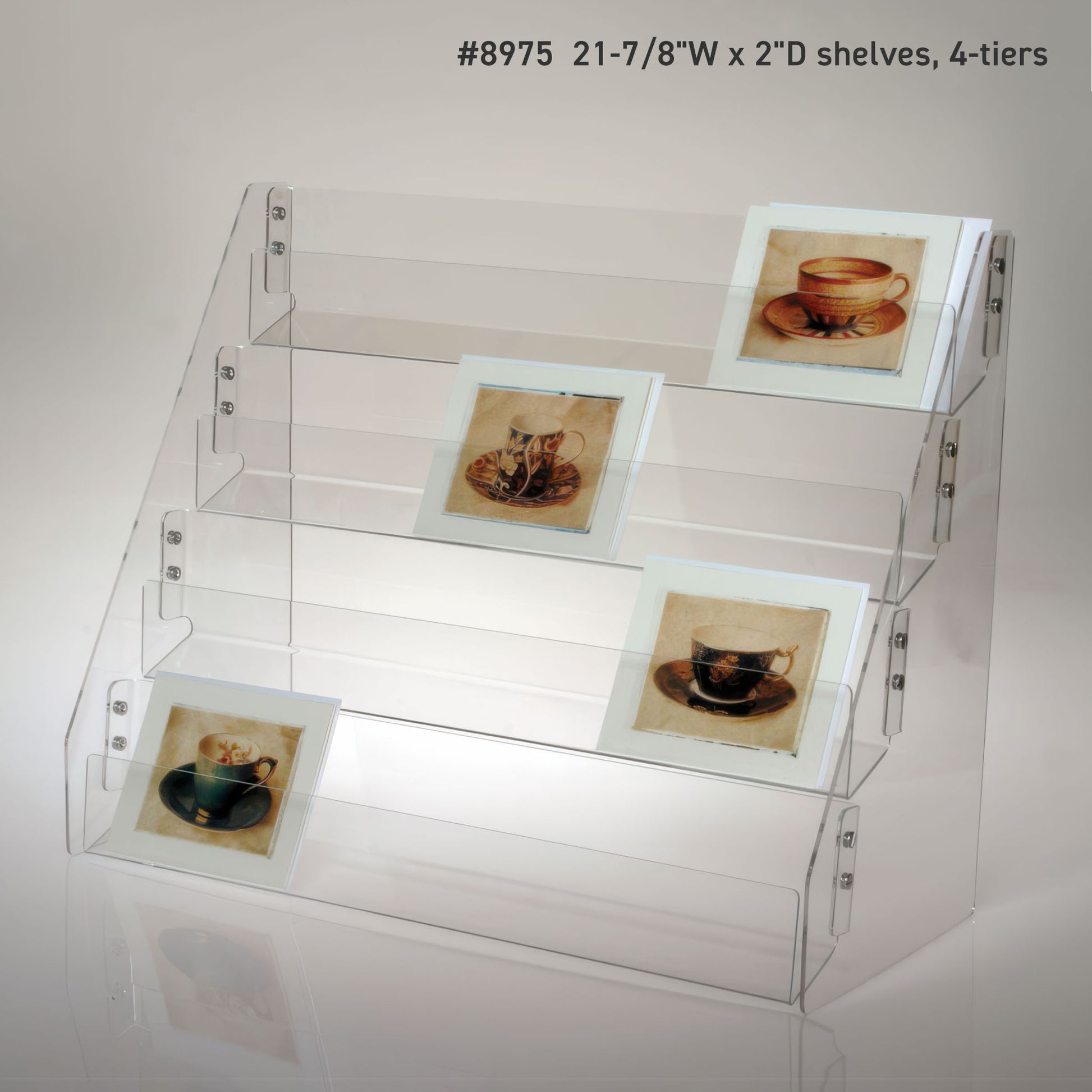 Three or Four Tiered Card Racks, 16" to 22" Wide Clear Solutions Three or Four Tiered Card Racks, 16" to 22" Wide Clear Solutions