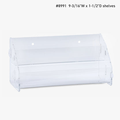 Two Tier Clear Enclosed Rack, 10" to 24" Wide