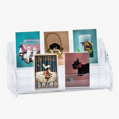 Two Tier Clear Enclosed Rack, 10" to 24" Wide