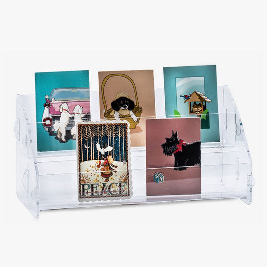 Two Tier Clear Enclosed Rack, 10" to 24" Wide