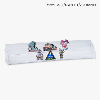 Two Tier Clear Enclosed Rack, 10" to 24" Wide