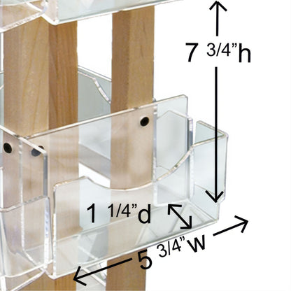 5 3/4 x 7 3/4 x 1 1/4 inch clear pockets for countertop greeting card display