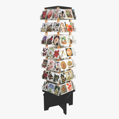 Wood and Acrylic Floor Spinner with Black, White or Maple Finish (920-70)