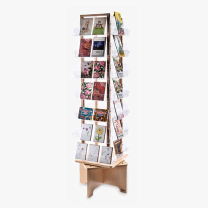 Maple and Acrylic Floor Spinner for books and cards