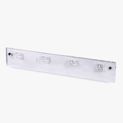Clear Wall Mounted Hooked Bookmark Bar (9208)
