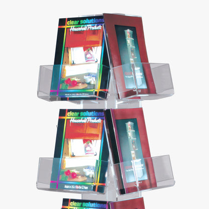 20 Pocket Clear Book/Brochure/Magazine Floor Spinner (9502)