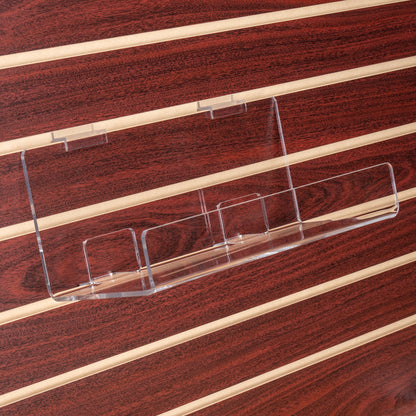 Clear Acrylic Shelf for Slatwall with Lip, 13-3/4" Wide (9608)