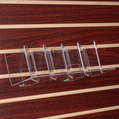 Clear Acrylic Open-End Zig-Zag Shelf for Slatwall, 14" Wide (9616)