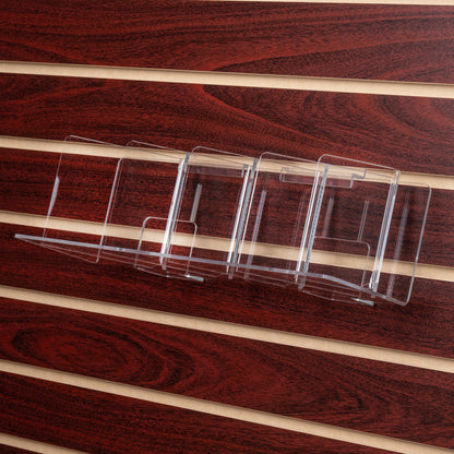 Clear Acrylic Open-End Zig-Zag Shelf for Slatwall, 14" Wide (9616)