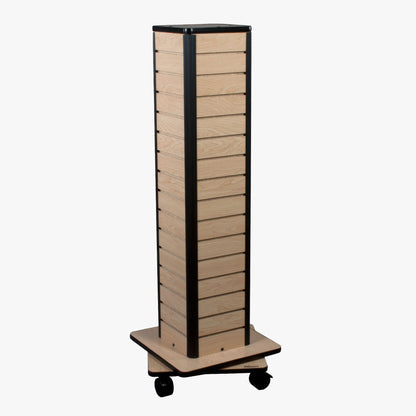 Customizable Slatwall Floor Spinner with Maple, Mahogany or White Finish (9800 series)
