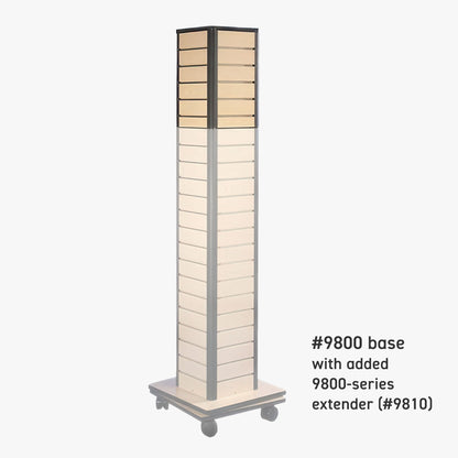 Customizable Slatwall Floor Spinner with Maple, Mahogany or White Finish (9800 series)
