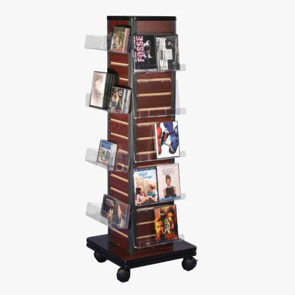 Slatwall Floor Spinner Package, with Maple, Mahogany or White Finish, for Books, Card, Disks, Calendars, or Gifts