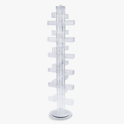 84 Pocket Deluxe Clear Acrylic Floor Spinning Greeting Card Display 