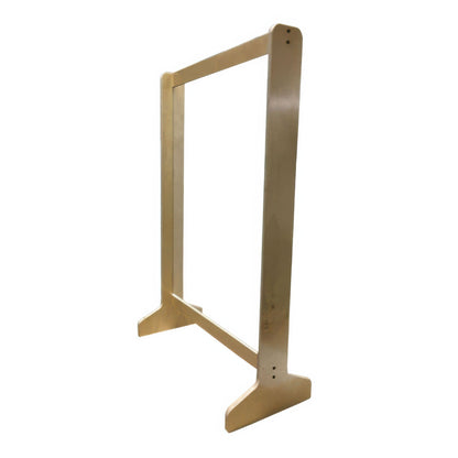 Point of Sale Clear Retail Shield with Wood Frame