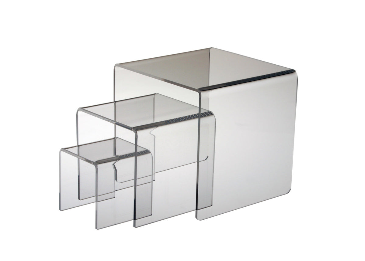 Plastic Clear Riser Heavy Duty Clear Acrylic Risers, 4