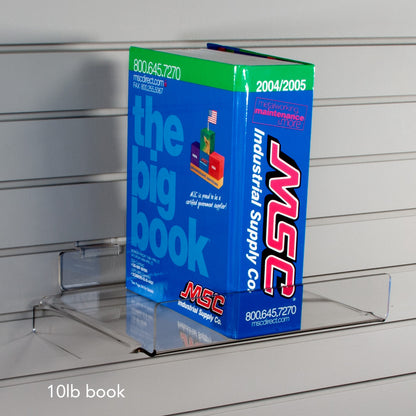 Heavy Duty Flat Shelf w/Braces for Slatwall, 12" or 24" Wide
