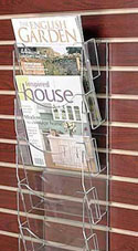 Slatwall ladder displays for newspapers, magazines and other literature
