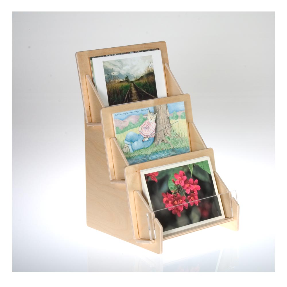 Source One Deluxe 2 Tier Postcard Holder 6 x 4, 1 Pack 